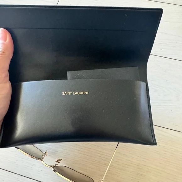 Saint Laurent Women Gold Sunglasses - Picture 3 of 5